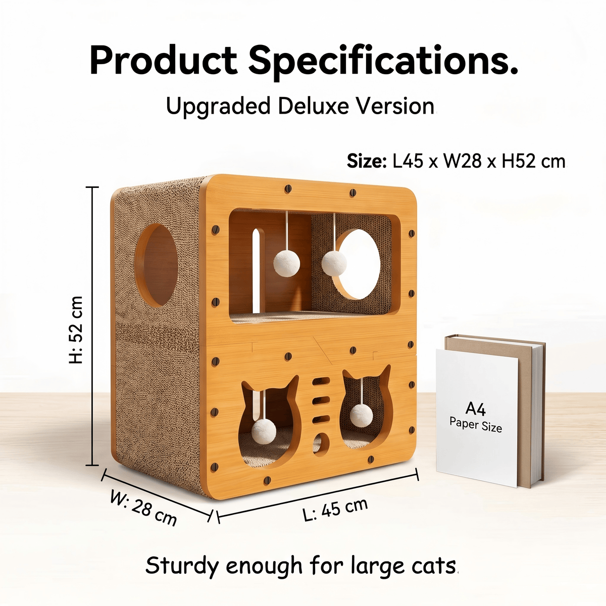 2 Styles Double Layer Cat Scratcher House Multifunctional Corrugated Paper Cat Nest Villa