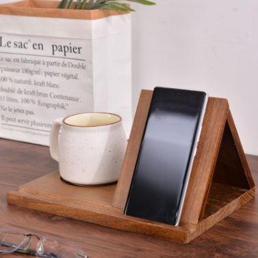 Porte signet Triangle en bois avec base de coupe