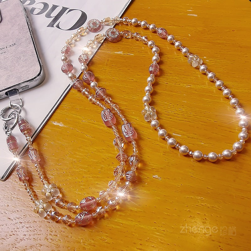 Retro Beaded Crossbody Phone Chain Lanyard