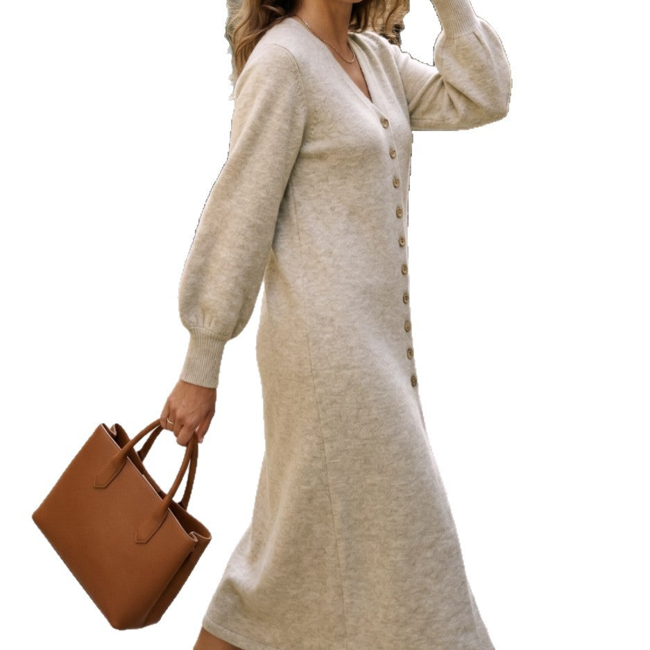 Robe de Cardigan tricotée à la mode
