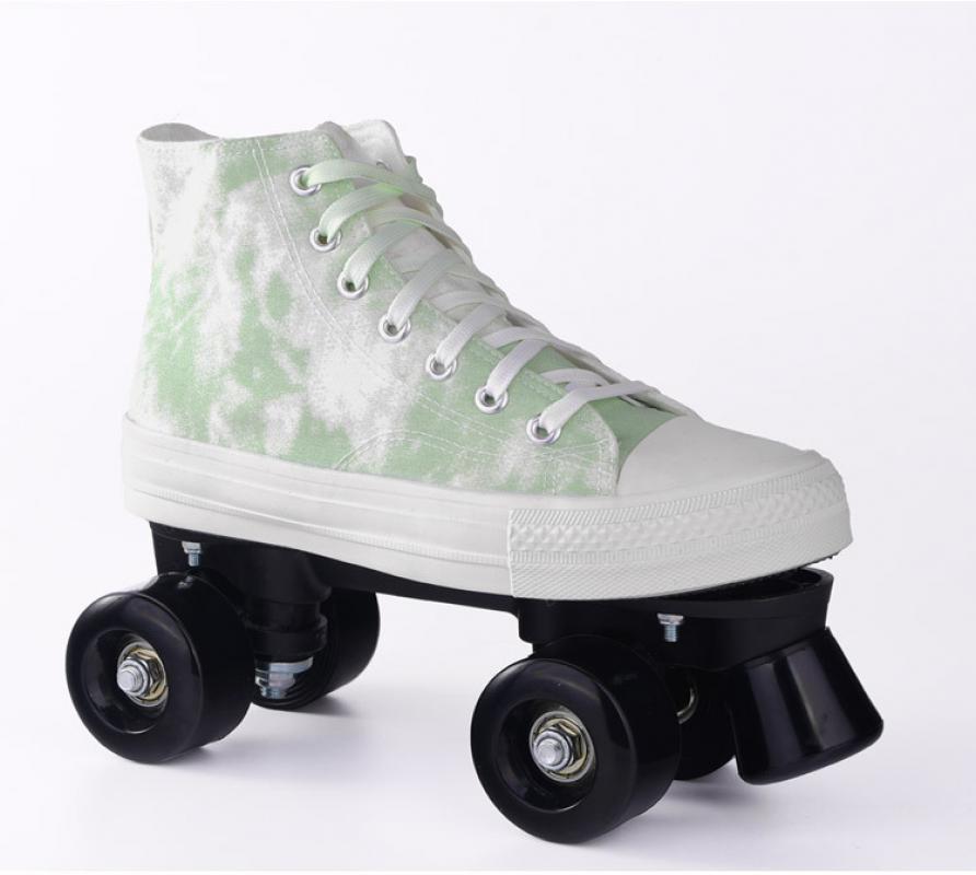 Camouflage Toile Patins Double Rang à quatre roues Adulte