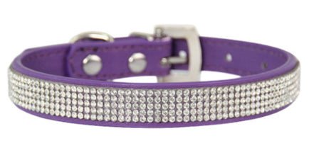 Collier de chien de broderie de diamant de chat