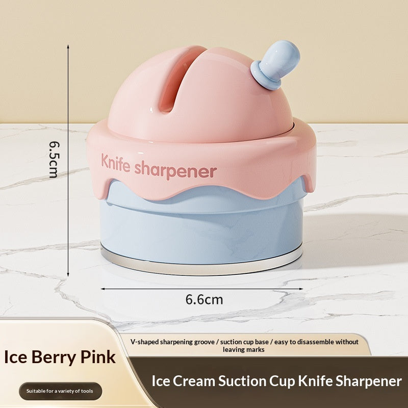 Aiguisseur de couteau en forme de crème glacée pour cuisine maison