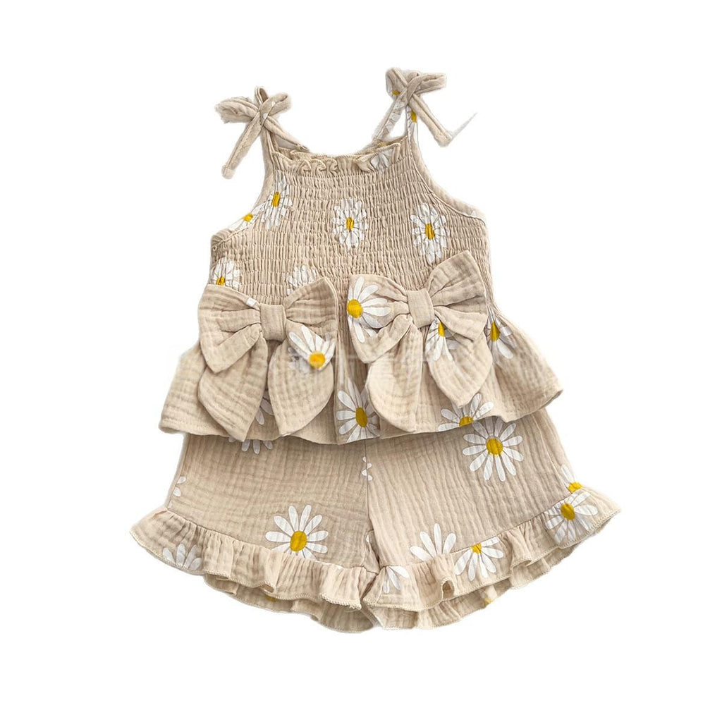 Camisole et shorts pour enfants couleur apricot