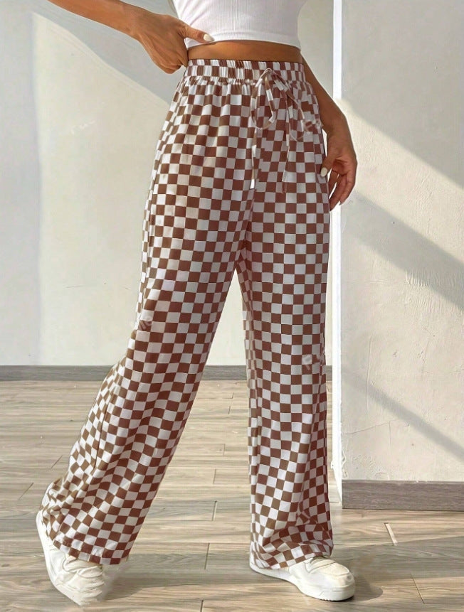 Pantalons à plis imprimés pour femmes