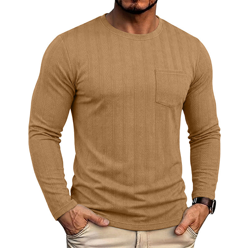 Manches longues Homme Col d'équipage Jacquard Pull à mailles