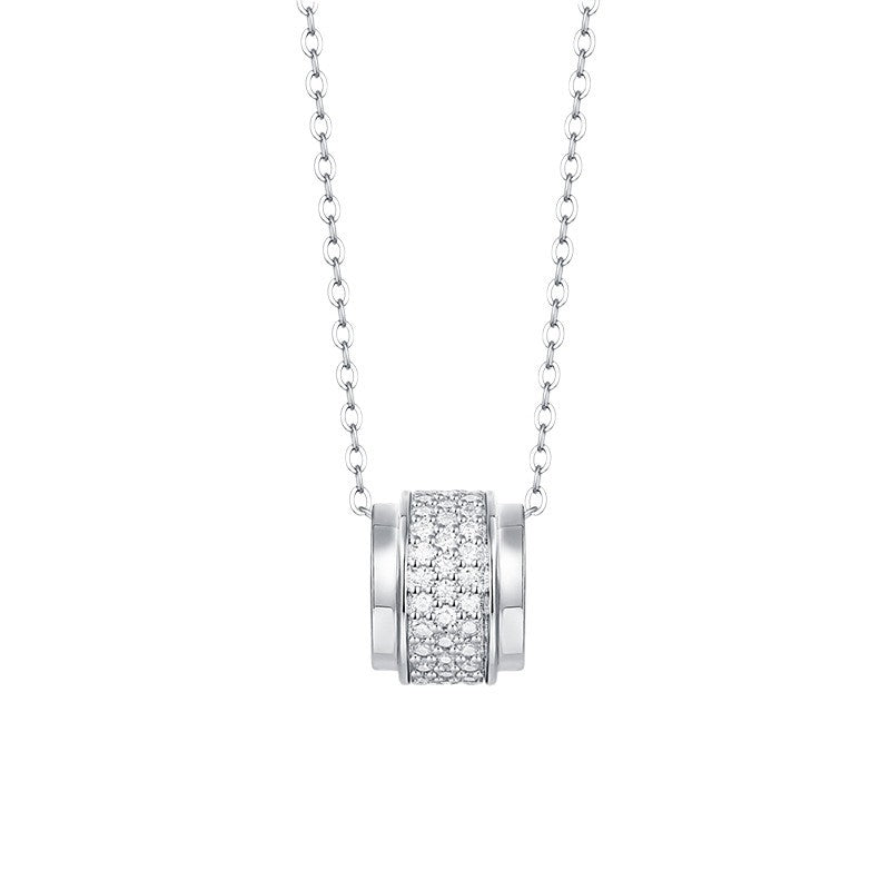 S925 Collier en argent 2,9g Moissanite Barrel