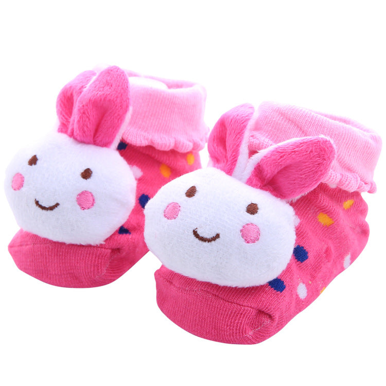 Chaussettes de plancher pour bébés non glissantes en coton caricature