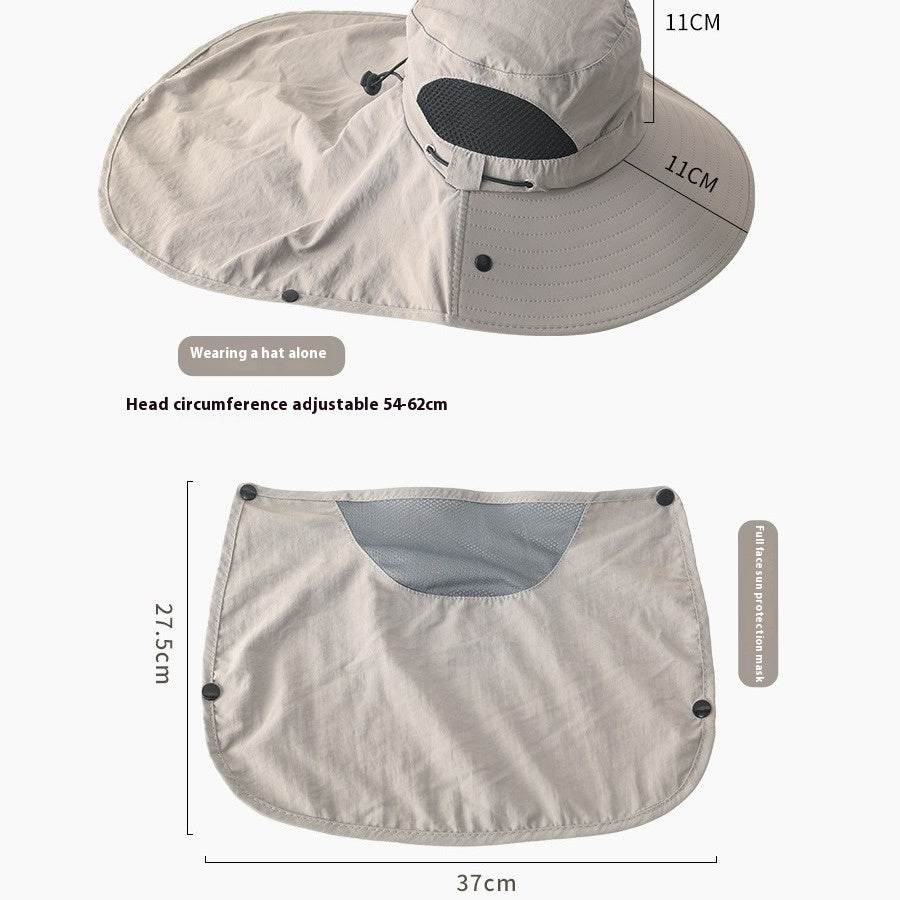 Cap de pêche extérieure Protection Chapeau Bucket Protection UV Chapeau Sun