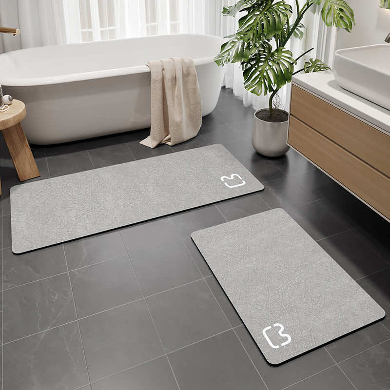 Tapis de sol de salle de bain antidérapant Diatomées Terre