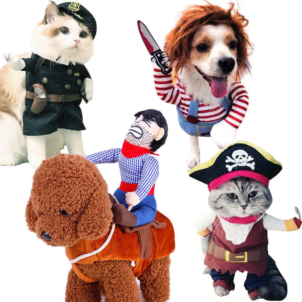 Déguisement pour animaux de compagnie Transformation de chat Funny Holiday Dress-Up Outfit