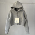 Spicy Girl Sweatshirt à capuche à capuche en tissu à couche d'air de couleur solide