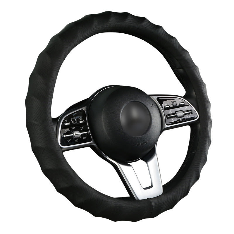 Poignées de poignée en cuir Couverture de volant de voiture