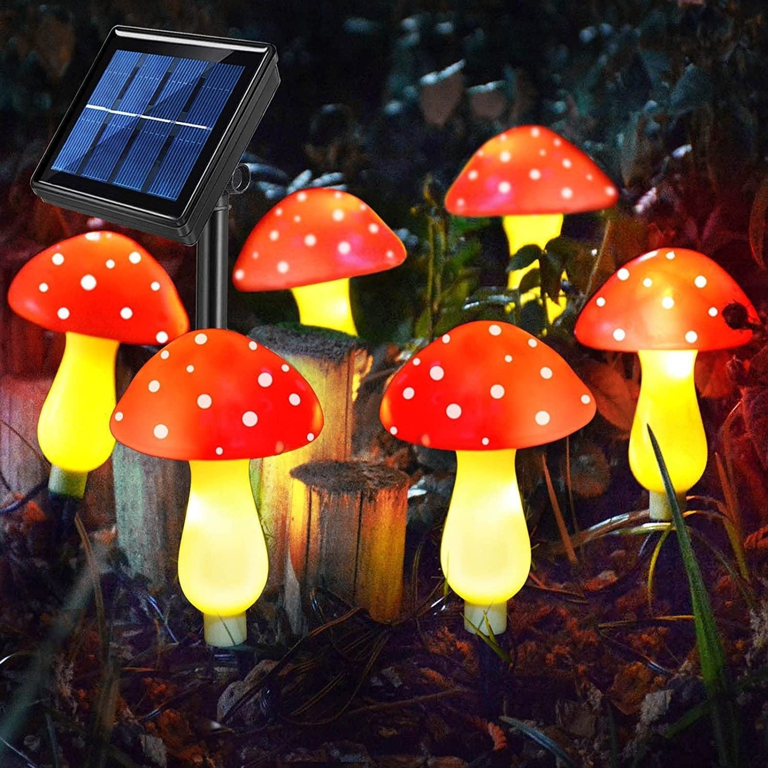Lampadaire de Champignon solaire et pièce décorative de cour