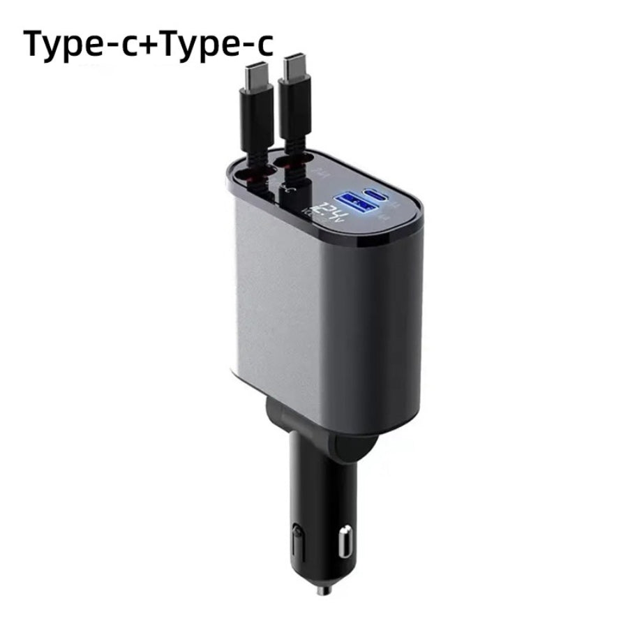 Affichage numérique Chargeur Adaptateur USB Cigarette Lighter One to Four