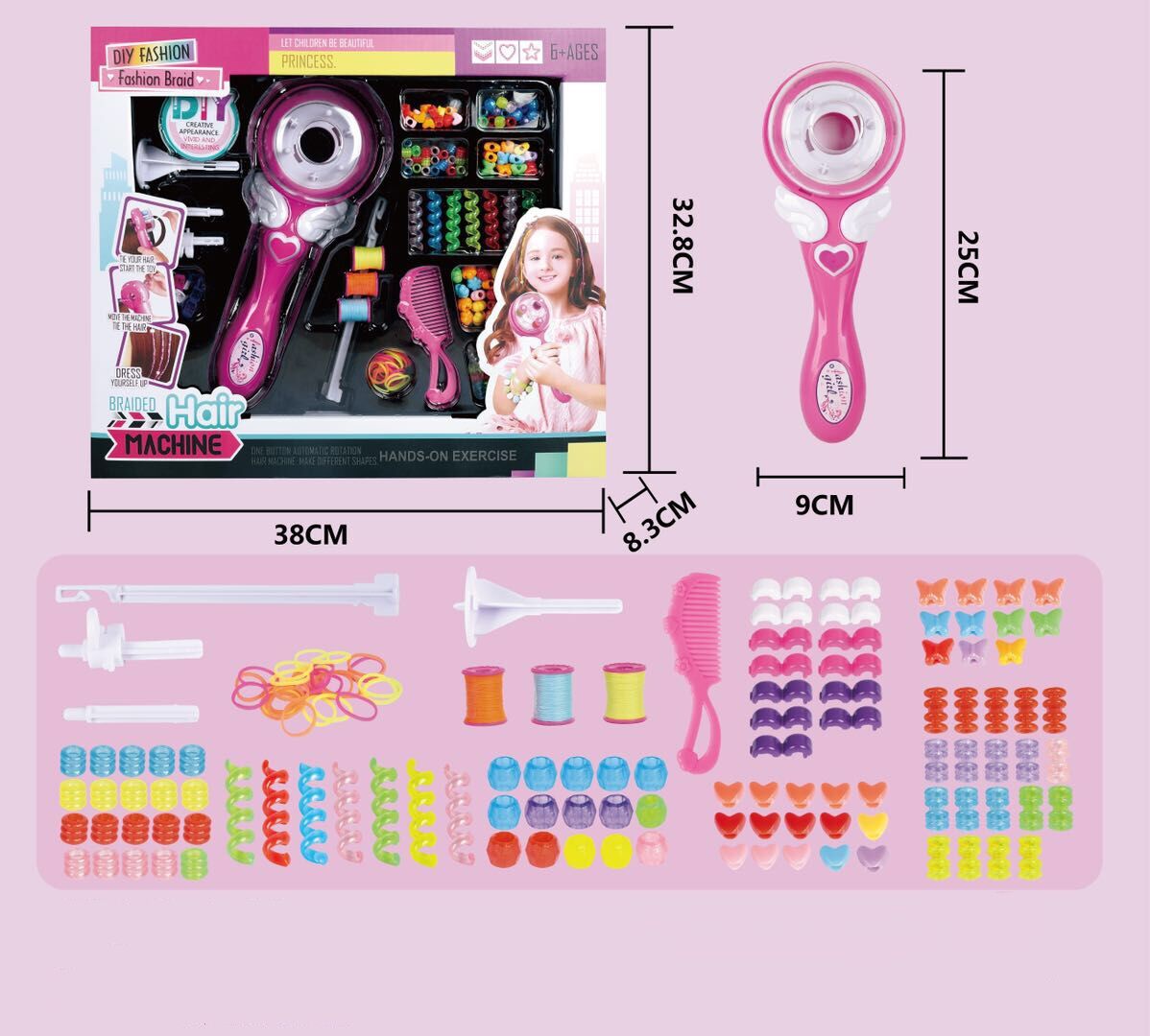 Accessoires pour cheveux de maquillage de la fille de soutien électrique