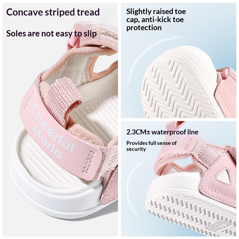 Simple Outerwear EVA Sandales de plage pour bébé filles