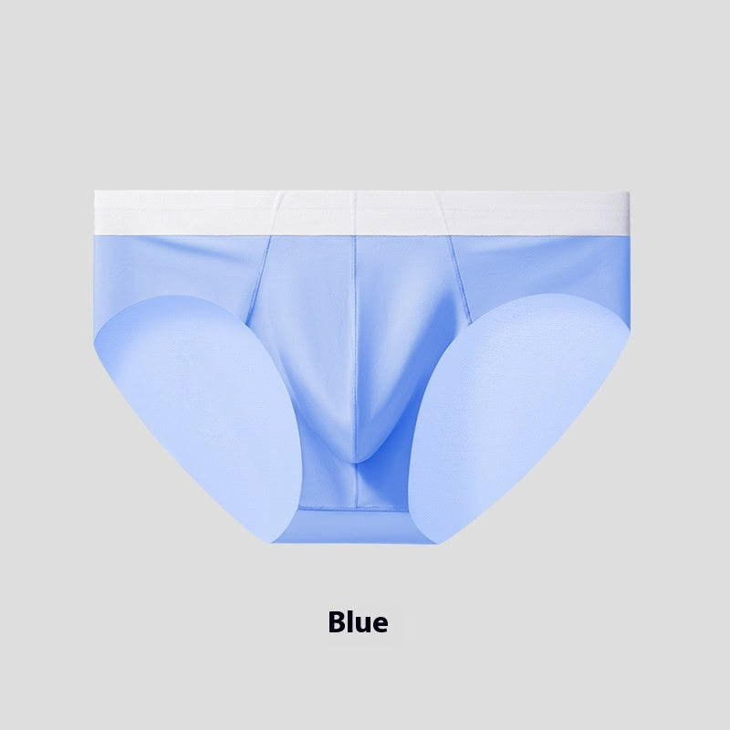 L'été Ice Silk Sous-vêtements pour hommes Nylon Une couche Crotch Respirant Mince