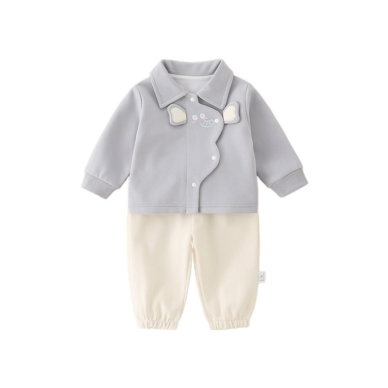 Cotton de bébé garçon Tops Casual Outerwear Spring Deux-Piece Set