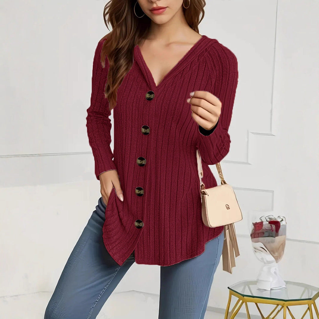 Manteau en laine à manches longues pour femmes
