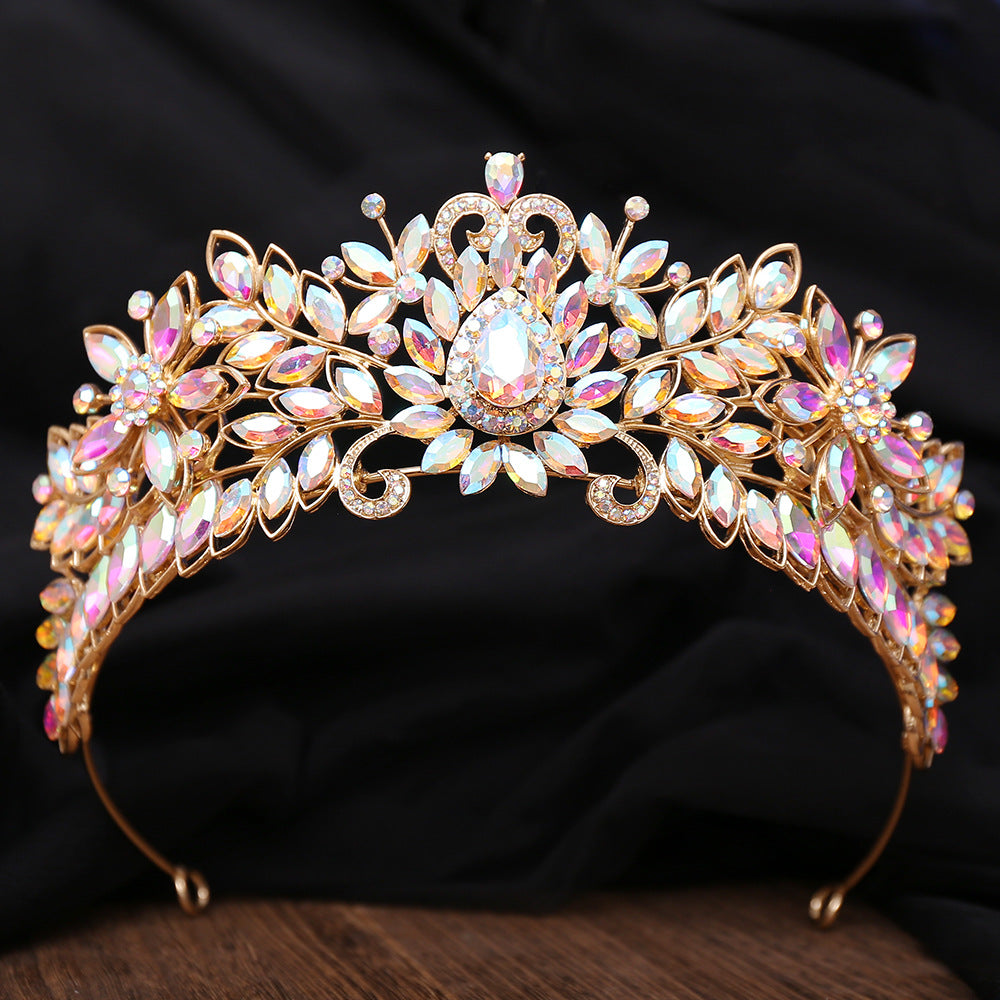 Couronne de mariée haut de gamme européenne et américaine pour accessoires capillaires