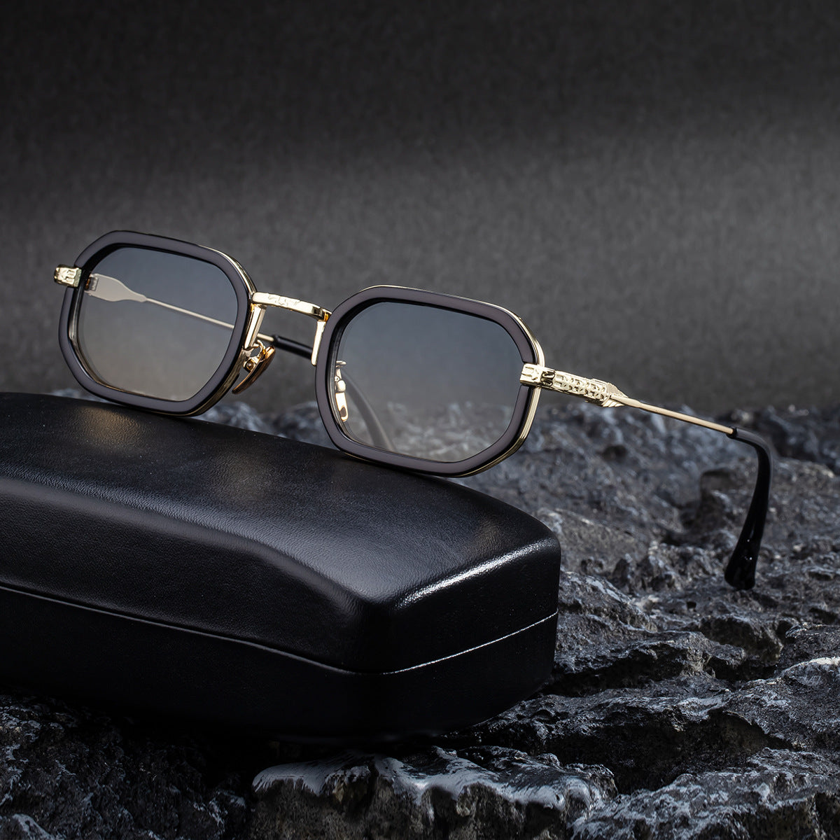 Lunettes de soleil européennes et américaines Fashion Square Frame