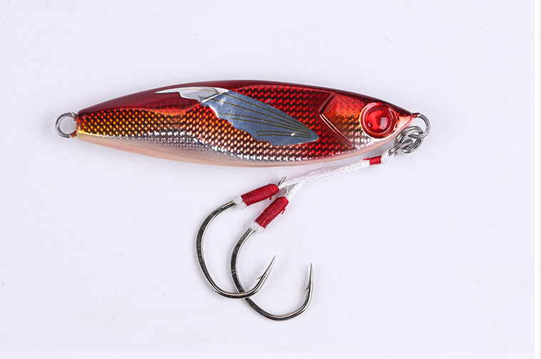 Laser Lumineux Double Crochet Slow Shake plaque de fer Bait Lead Fish