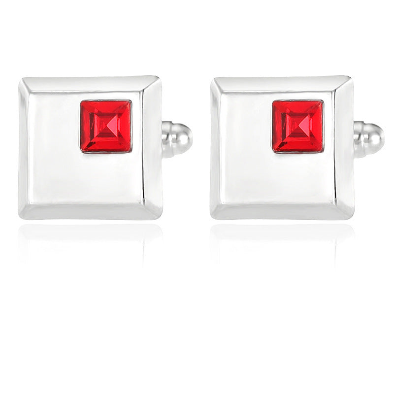 Alliage Spot Drill Mode Men's Square Cufflinks
