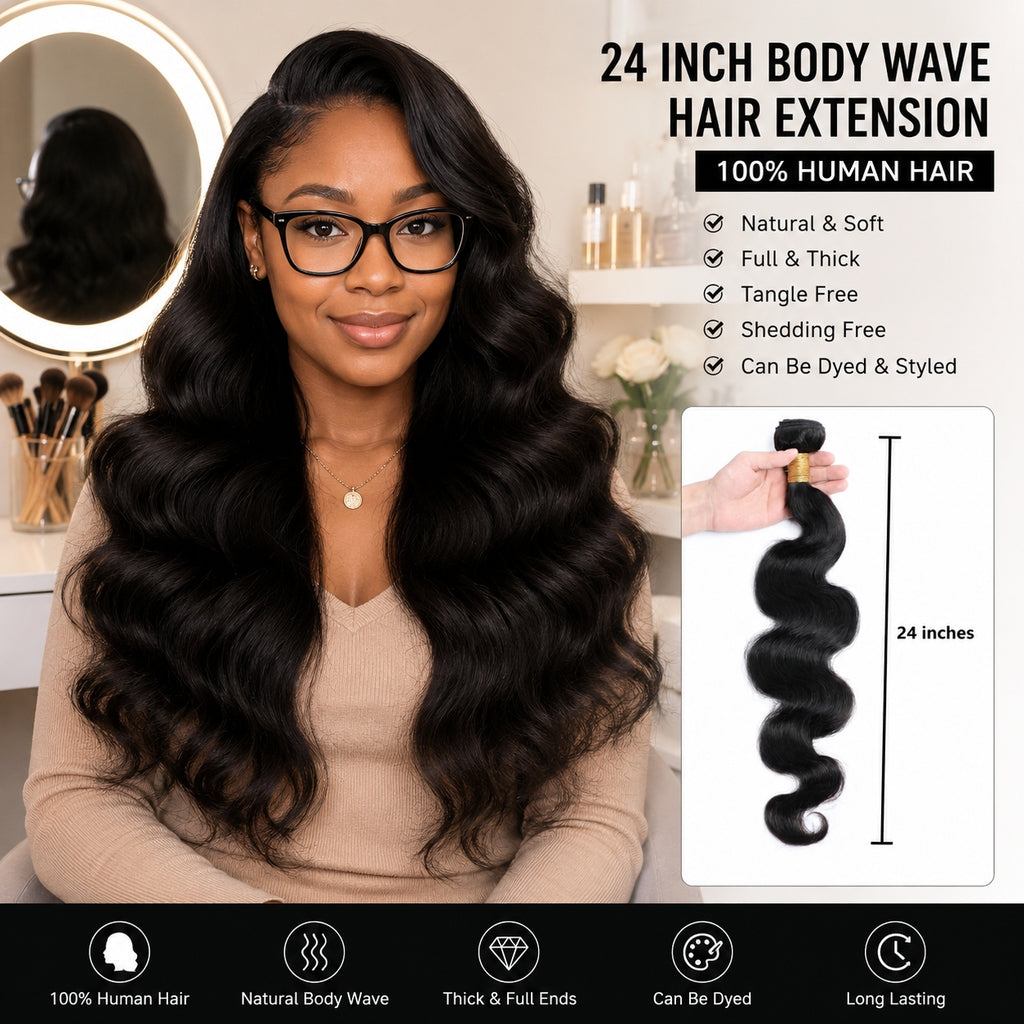 Glueless Body Wave Ensembles de cheveux humains pour l'usure quotidienne10A Virgin Remy cheveux porter doux & Thic