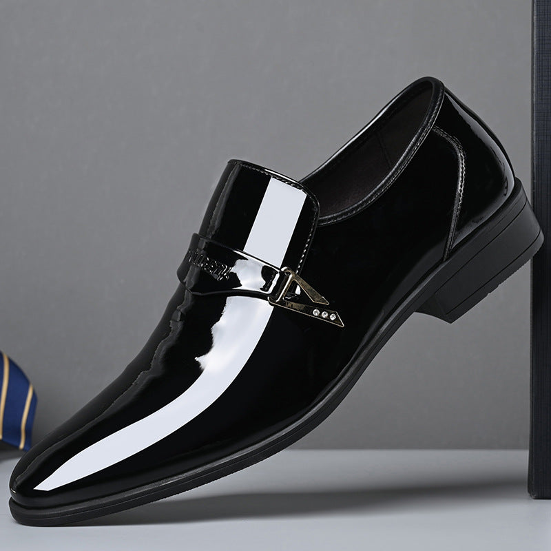 Chaussures en cuir classique casual homme pointu orteil Tout-appariement British Style Cuir