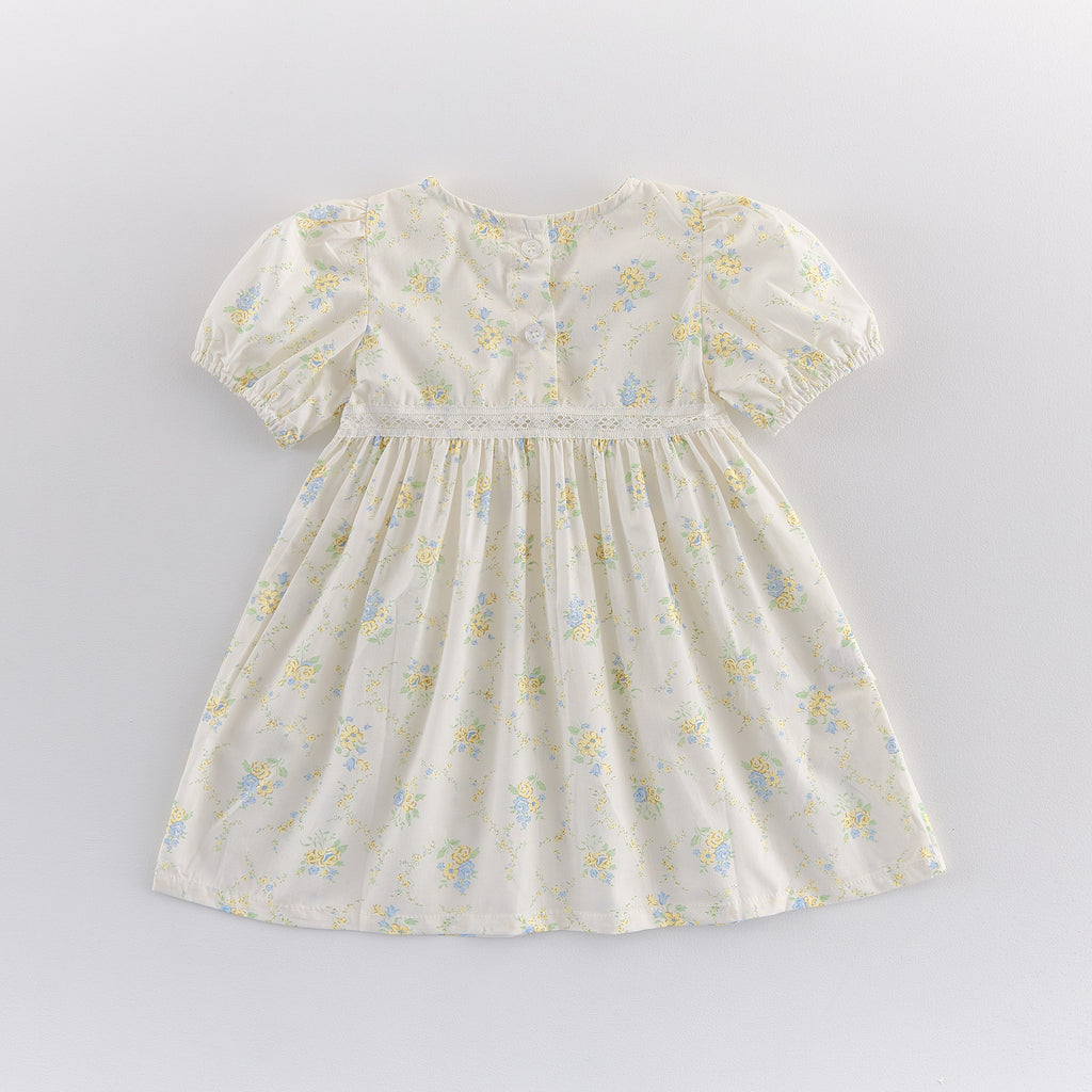 Été style coréen bébé fille Romper avec une impression florale