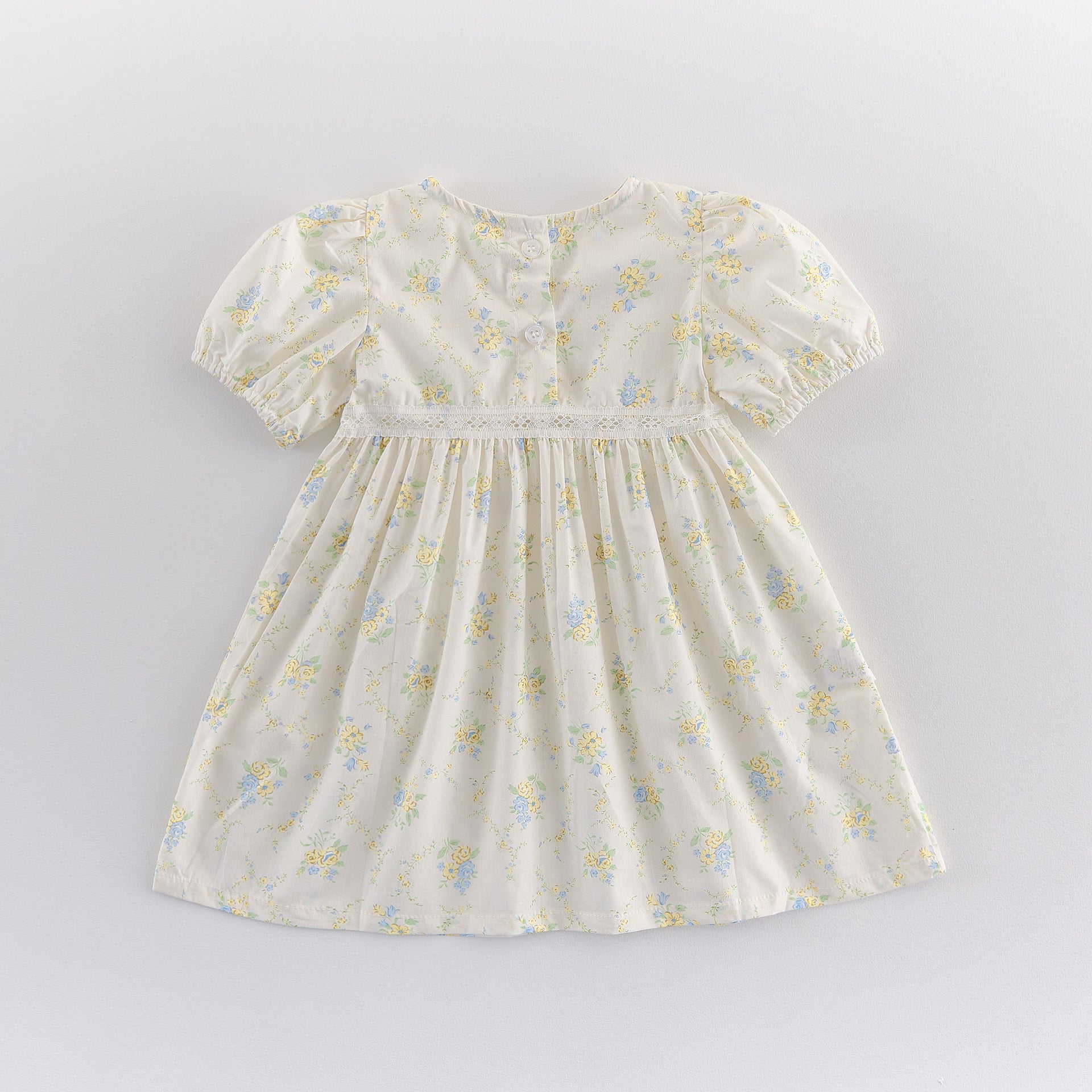 Été style coréen bébé fille Romper avec une impression florale
