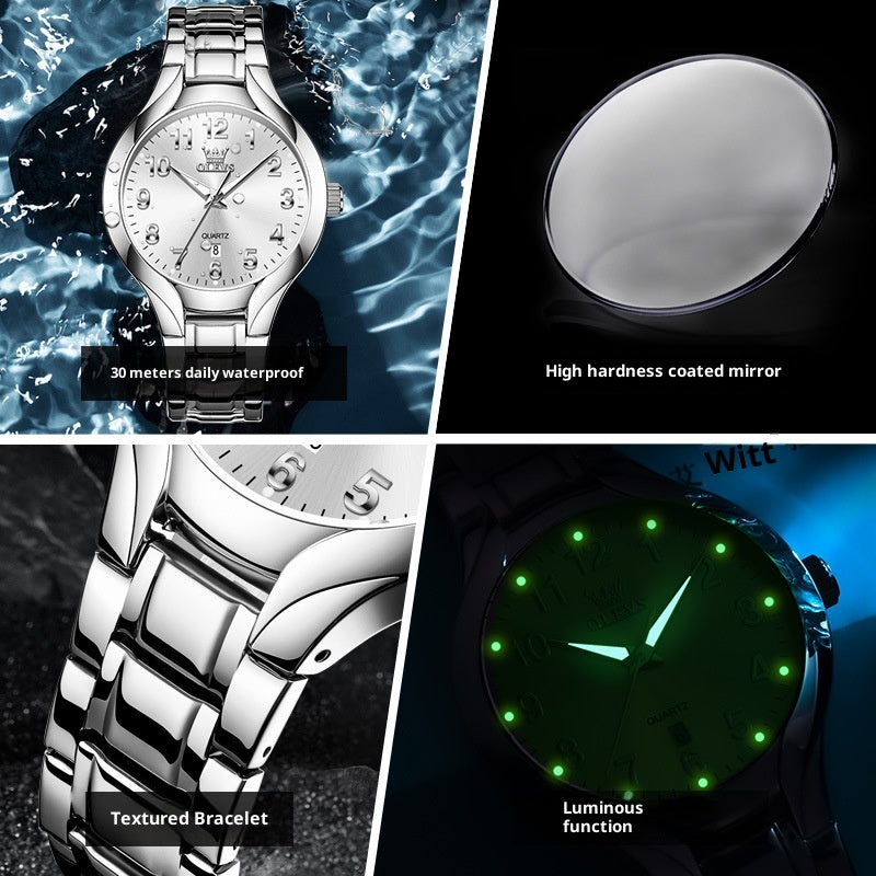 Mode polyvalente pour hommes Montre à quartz à cadran tridimensionnel