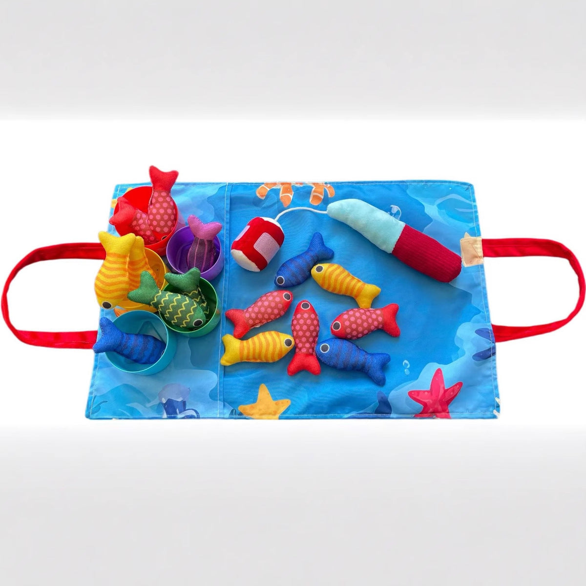Jouets de pêche pour bébés Tissu Crawling Game Mat Jouets d'éducation précoce en trois dimensions