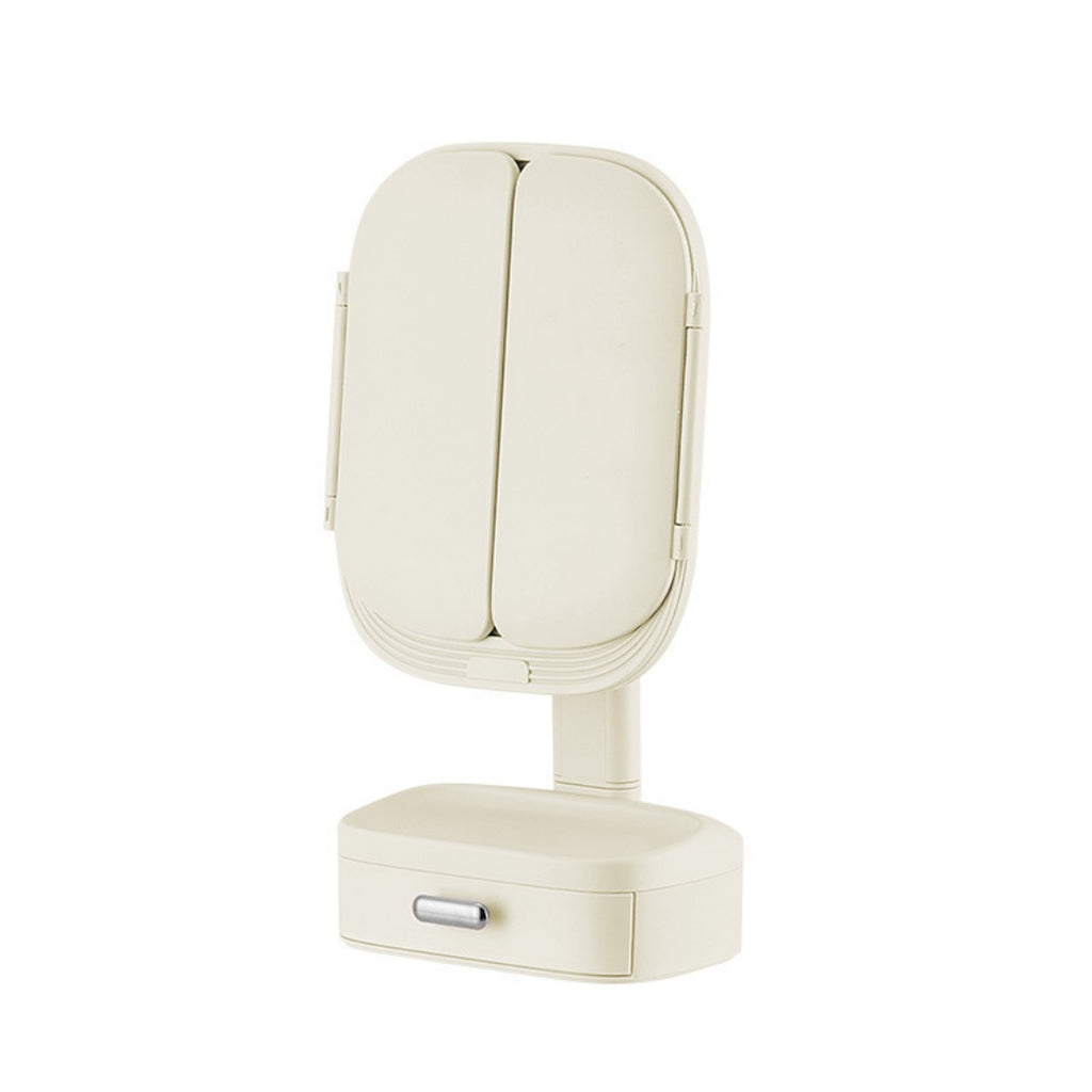 Led bureau cosmétique miroir ménage pliable avec la lumière