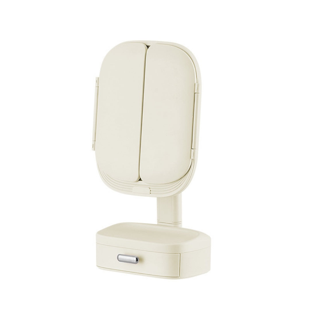 Led bureau cosmétique miroir ménage pliable avec la lumière