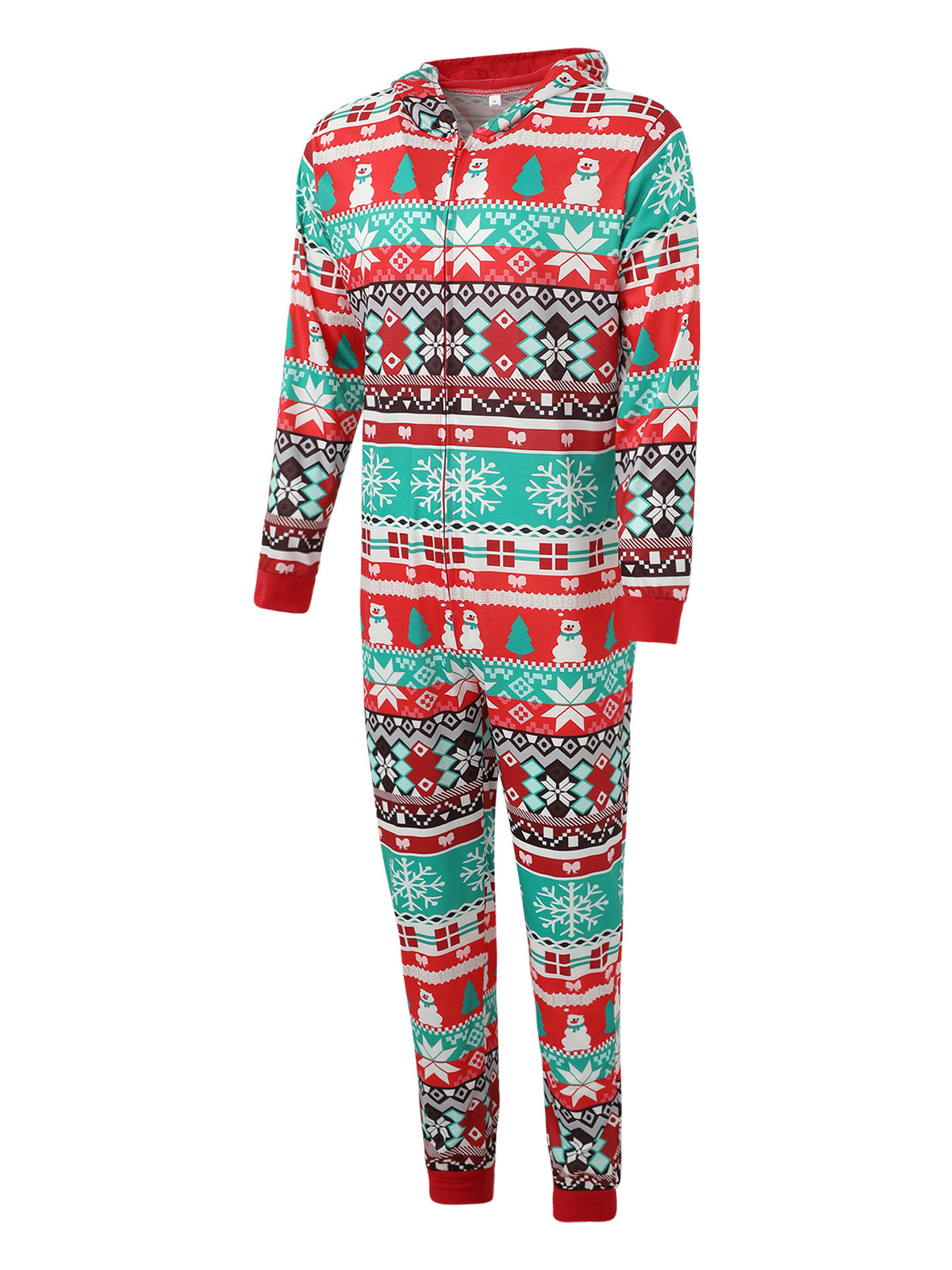 Imprimerie à capuchon de Noël Romper Maison porter une seule pièce Parent-enfant Outfit