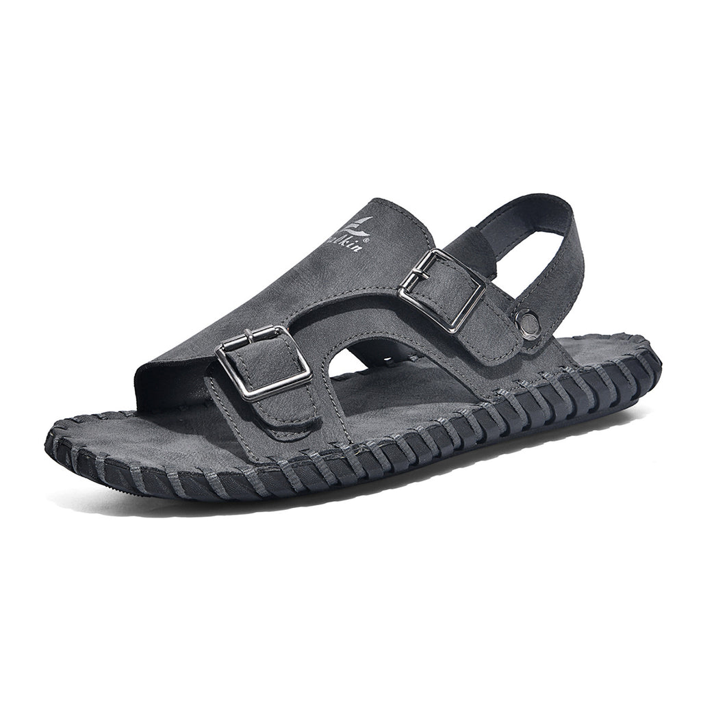 Chaussures de plage antidérapantes en cuir véritable