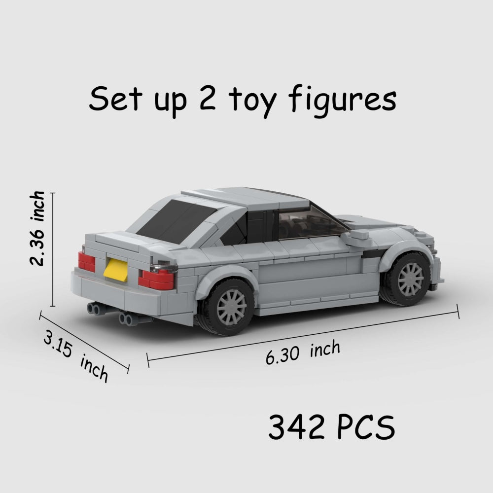 342PCS Silver Inspired Sports Auto Building Blocs