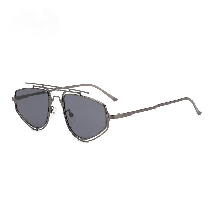 Lunettes de soleil retro double cadre - Unisex UV Protection Mode Eyewear avec design unique fo