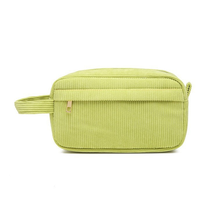Sac de maquillage à grande capacité Corduroy