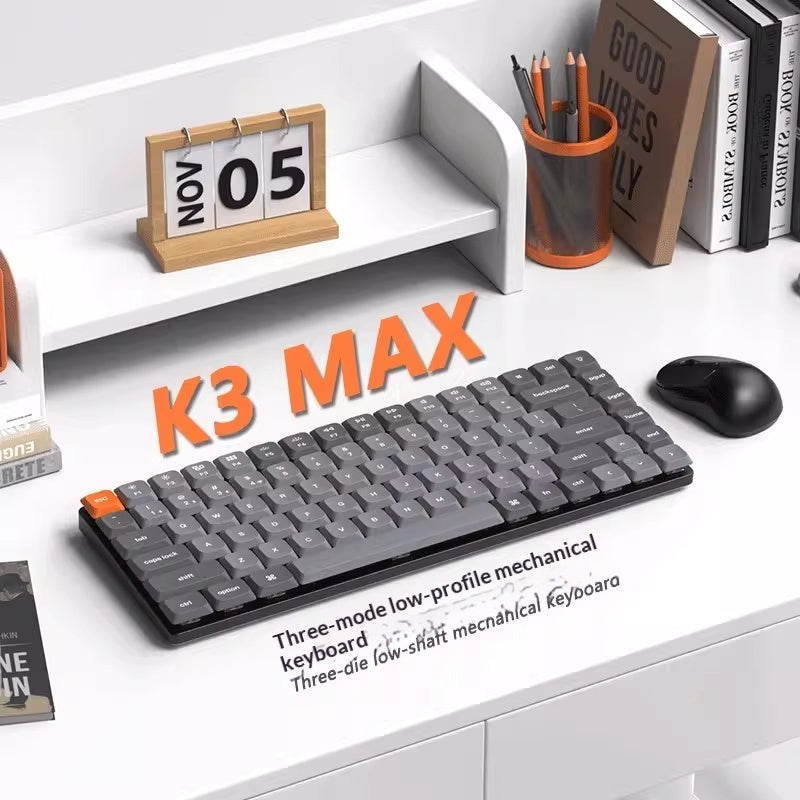 Clavier Bluetooth tri-mode mécanique de bureau silencieux