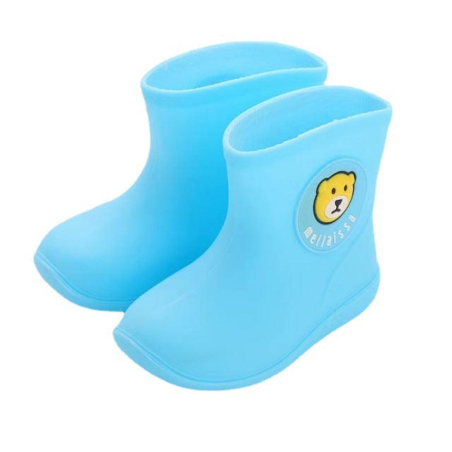 Chaussures en caoutchouc élégant antidérapant pour hommes et femmes & Bottes de pluie pour bébé Velvet