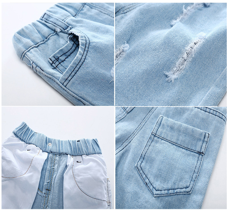 Short de plage Jeans Ripped pour garçons