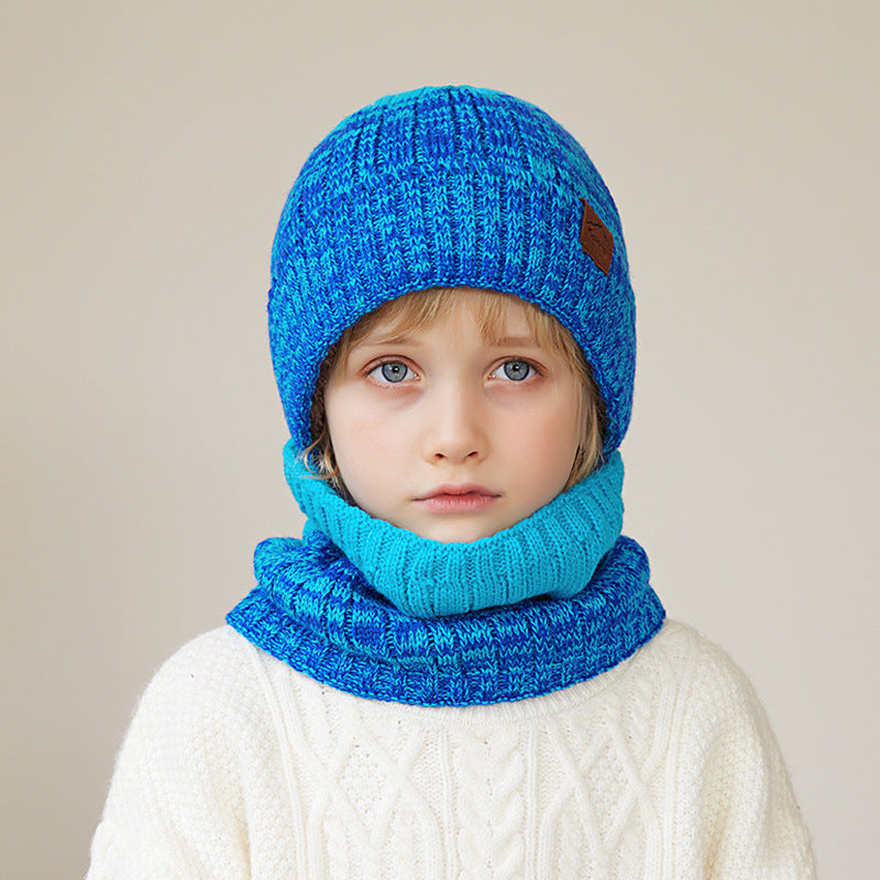Capuche en laine tricotée pour enfants