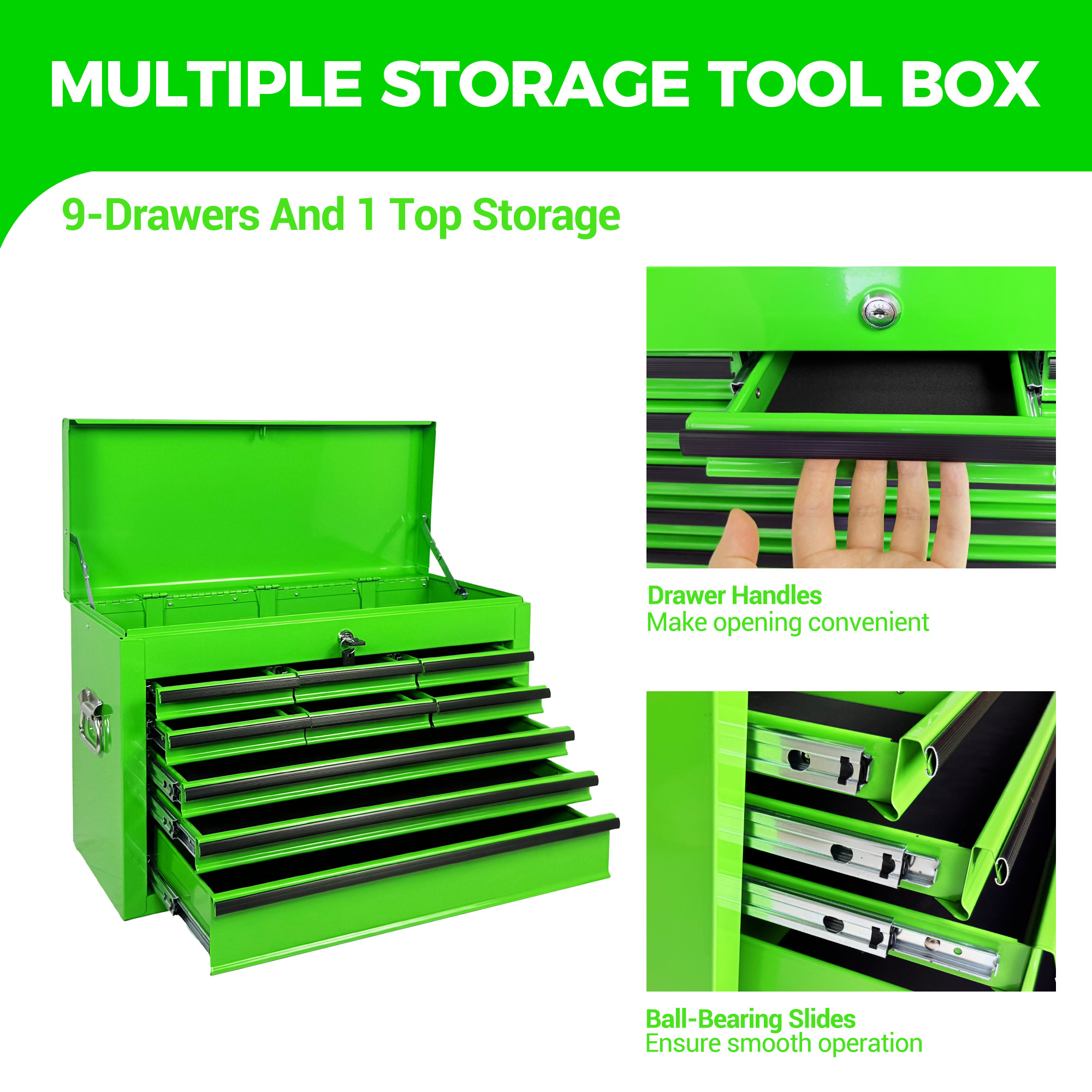 Boîte à outils en métal lourd