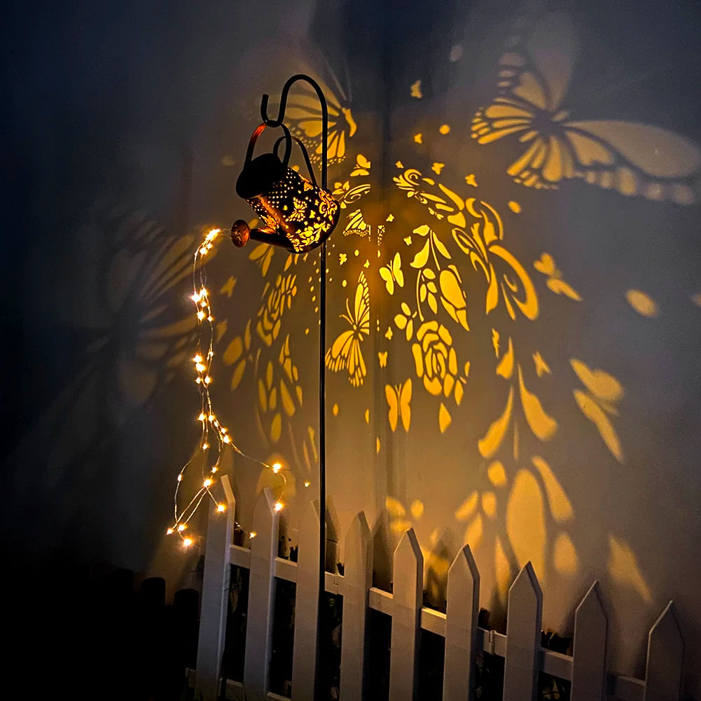 Lampe solaire à papillon Modèle de fer lampe