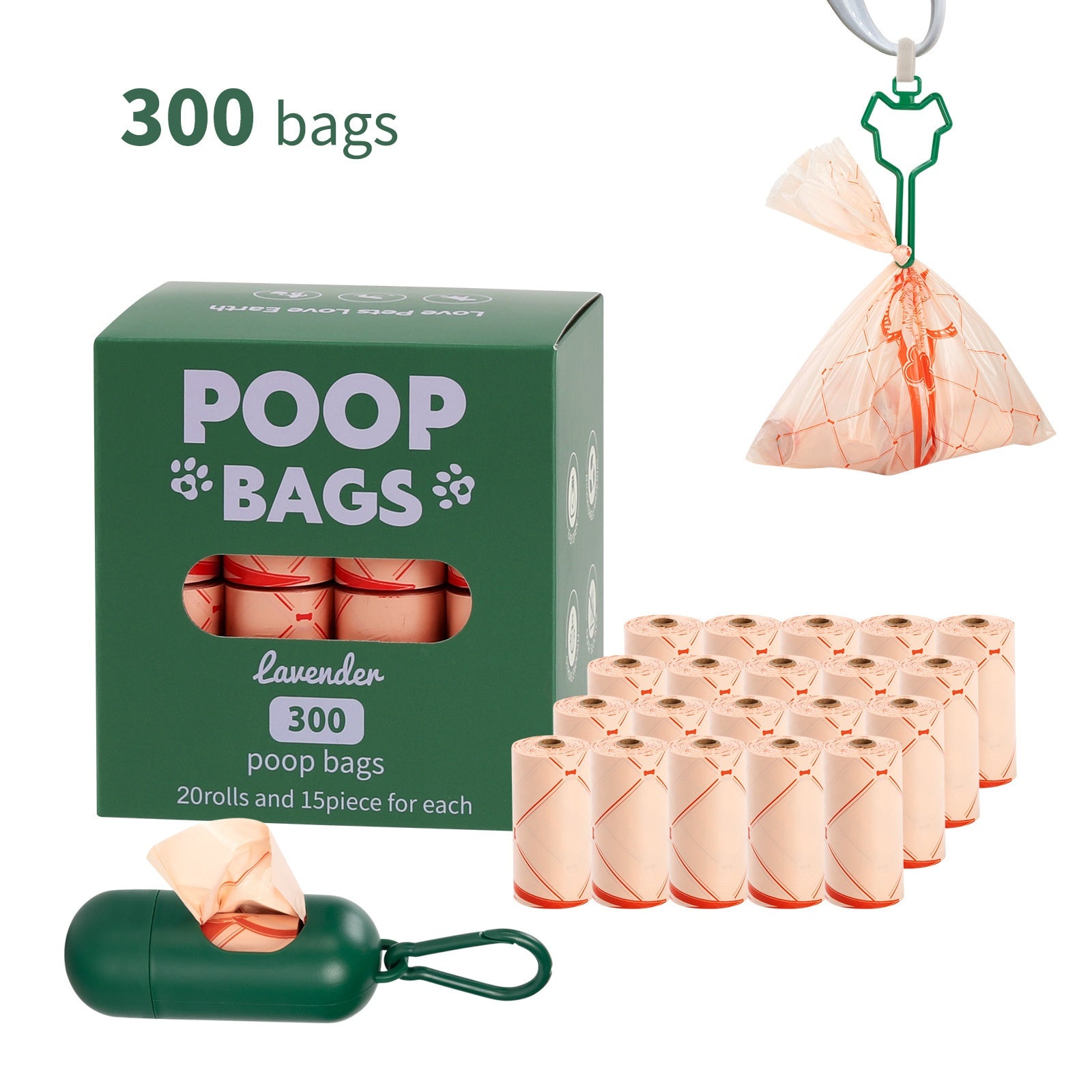 Poignée sac de déchets de chien EPI Vest Poop Sacs de ramassage Degradable Cat Litter Bag