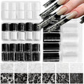 Black and White Lace-pattern Nail Art Transfer Foil