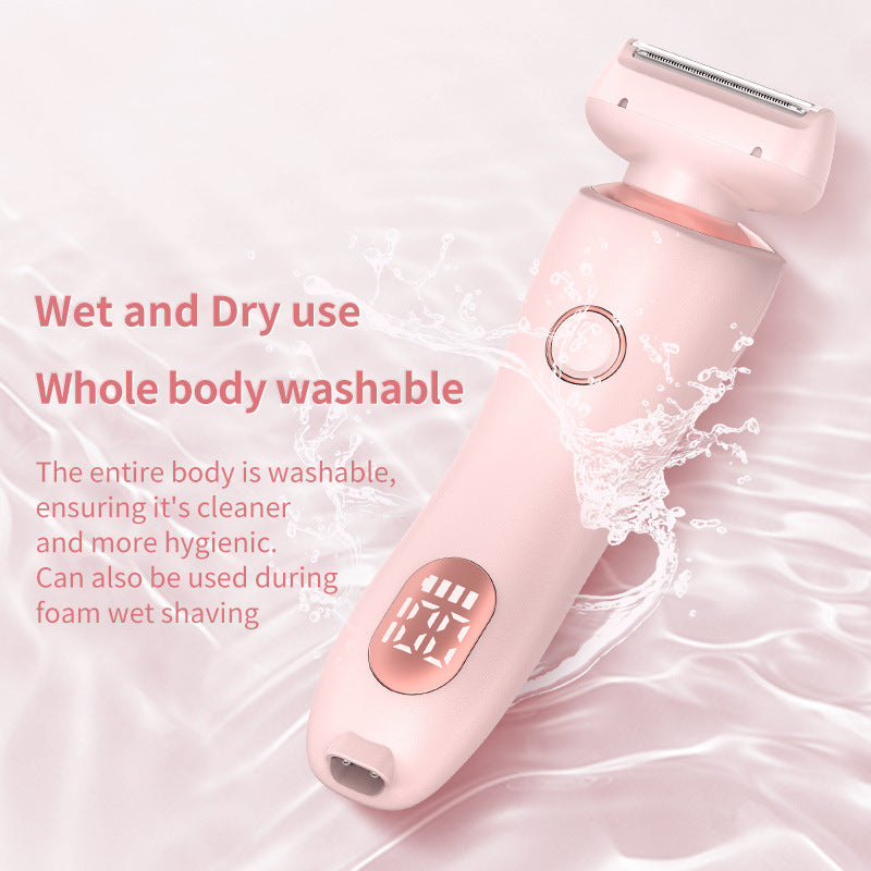 2 En 1 Epilateur Épilatateur USB Comprimeur Rechargeable Femmes Corps Razor Face Jambe Armpit Bik